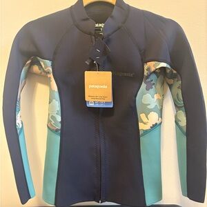 Patagonia Yulex R1 Lite Zip Front Scuba Wet Suit Rash Guard Top